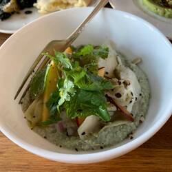 Kohlrabi with nectarine