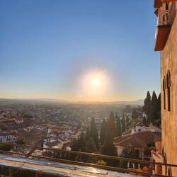 Sunset from Hotel Alhambra Palace