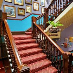Hostel grandiose stair case