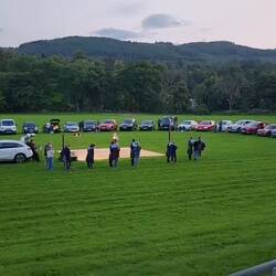 Marching band fellows invited audience ladies down for this dance 💃