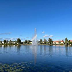 Regenbogen im Springbrunnen