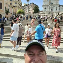 Randy taking selfie at Spanish Steps