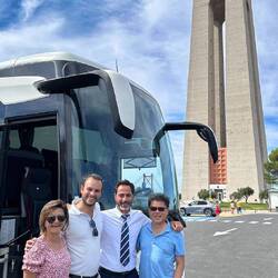 Lin, Rui (tour manager), Elder (bus driver), Steven