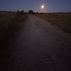 The moon was full as we left this morning before daybreak.