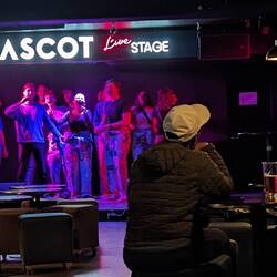 The varsity students all singing karaoke