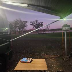 Sunset watching the bats fly around