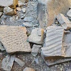 The fascinating rippled sandstone which was made at the bottom of a river millions ago