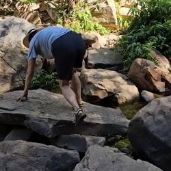It was quite a hike in, with a bit of climbing but Rebecca made it look easy-ish!