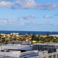 View from our room...that blue water is the Atlantic Ocean, just to the east is the Indian Ocean
