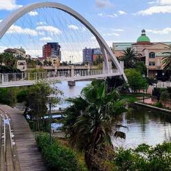 Right around the corner from our hotel there was a beautiful walking path to a nice shopping mall