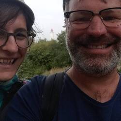 Wir beiden auf Hochzeitsreise auf der Insel Hiddensee