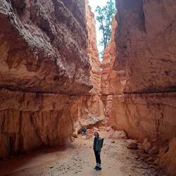 Wandern zwischen Schluchten, hinein in den Canyon