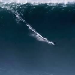 Credit: Guinness World Records. Sebastian Steudtner-world record for riding a giant wave in Nazare