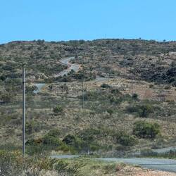 The road going up to Charles Knife Canyon