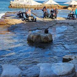 our guide secured one of these great tables for us down on the waterfront