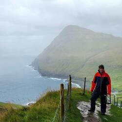 Starting the hike from Gjogv