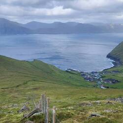 Town of Gjogv from above