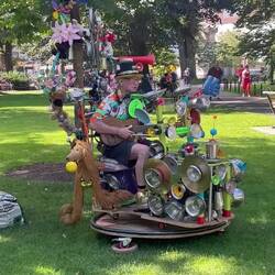 Famous one man band busker