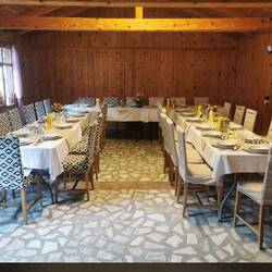 Für die Gruppe nett eingedeckt, da waren einige im Camper Look überrascht. 😂