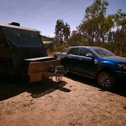 The caravan, fun fact: this photo was taken in the pitch dark with Kevin's new phone in night mode