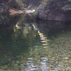 Clearest water in Sandankyo Gorge