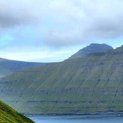 View of Slættaratindur from Oyndarfjørður trail
