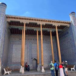 Open air part of the mosques called aivan