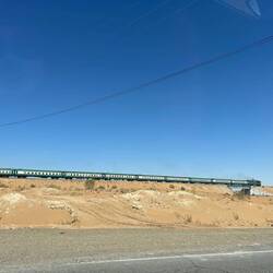 Lone train in the dessert