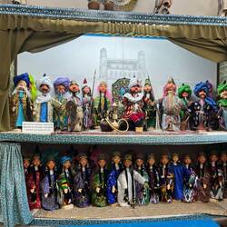 Marionets in the puppet workshop