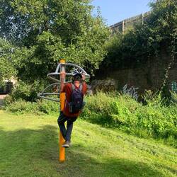 A few pull ups on route