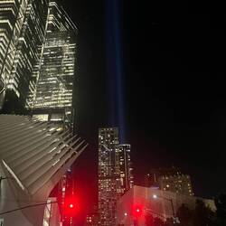 Lights comemorating 9/11