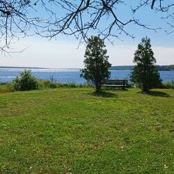 View to the cove from the burial grounds