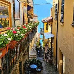 Another stone path beckons down to the lake