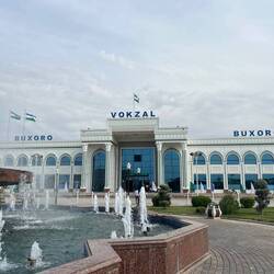 Bukhara central train station from the Soviet times