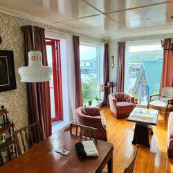 Living room. No TV in the 50s!