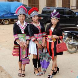 Hmong women at the market.