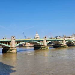 Southwark Bridge looking back to St Paul's