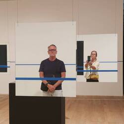 Edward Krasinski Untitled 2001 - 12 mirrors and tape Tate Modern