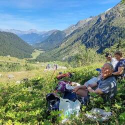 Picnic lunch spot just past Refuge de la Balme (1706m)
