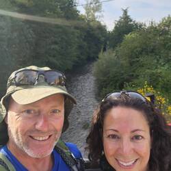 Cute couple by the river.