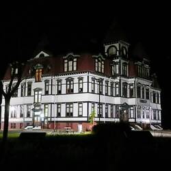 Creepy academy, old school in Lunenburg, right beside the cemetery