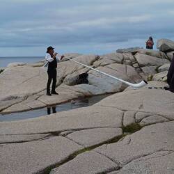 Alpenhorn at Peggys Cove, a Swiss from Zurich who's lived here for 2 years