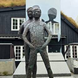 brothers Janus & Hans Andreas Djurhuus, poet & writer, who effectively brought Faroese language back