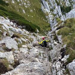 Kletterpartie runter