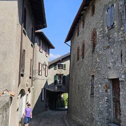 At the top of the hill in Menaggio's medieval castle area