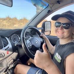 Lachie drove the whole 4WD track from Pennefather to the rd