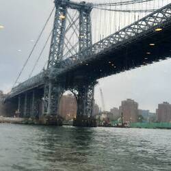 View of Manhattan Bridge from ferry