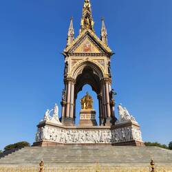 The Albert Memorial, Hyde Park (note the unusual clear blue sky)