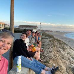 Fellow pilgrims watching the sunset