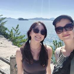 Maleen and I visited rabbit island Okunoshima together